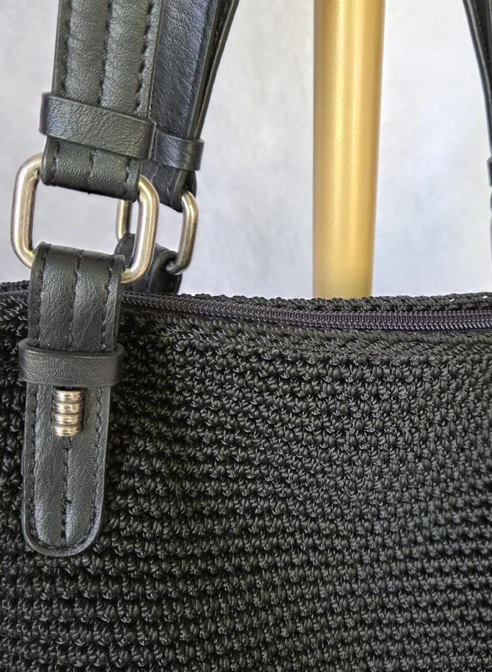 The Sak Sequoia Black Crochet Hobo Tote - Like New